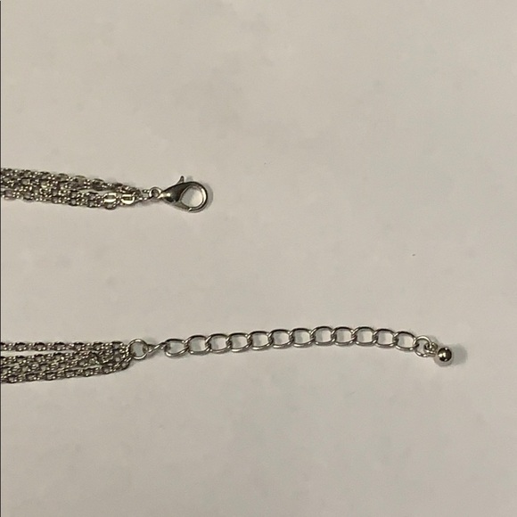 Boho Silver Tone Multi-Layer Necklace - Picture 4 of 5